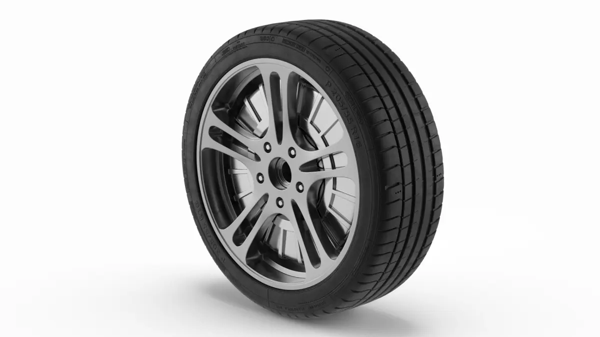 In-Hub Electric Motor Wheel System 3D model
