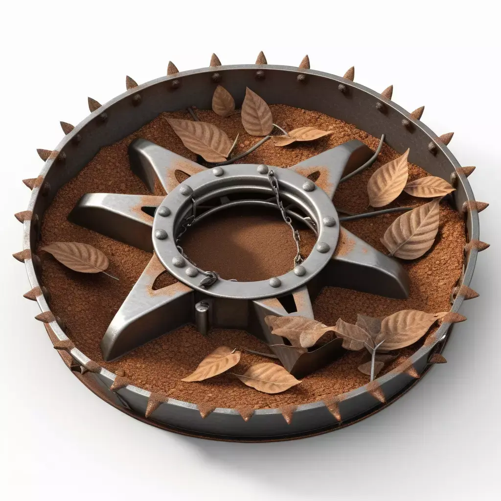 Weathered Spiked Landmine Prop 3D model