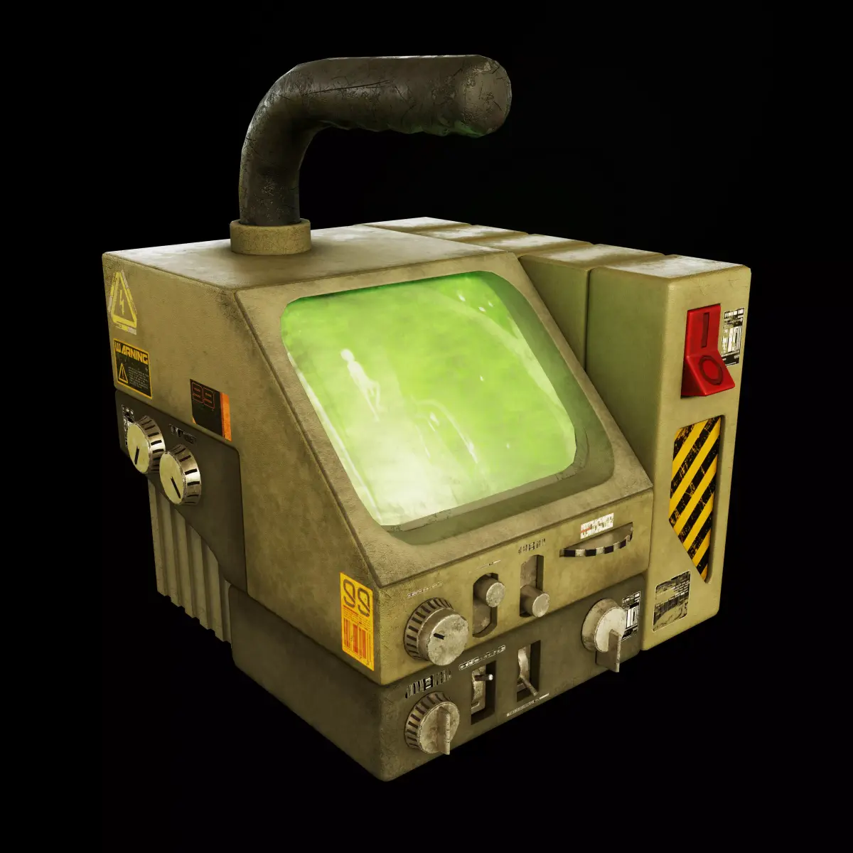 WY industries CT-V portable video hacking device  Low-poly 3D model