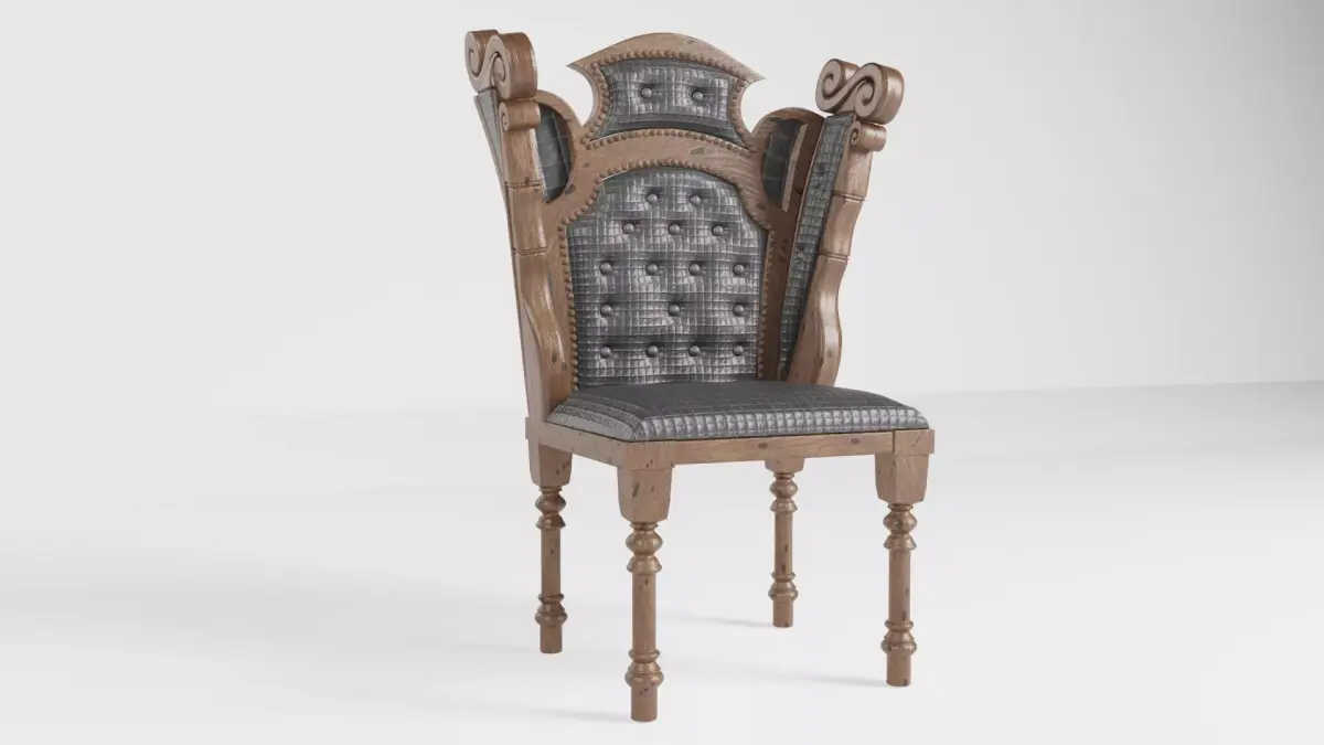 pirate chair  Free low-poly 3D model