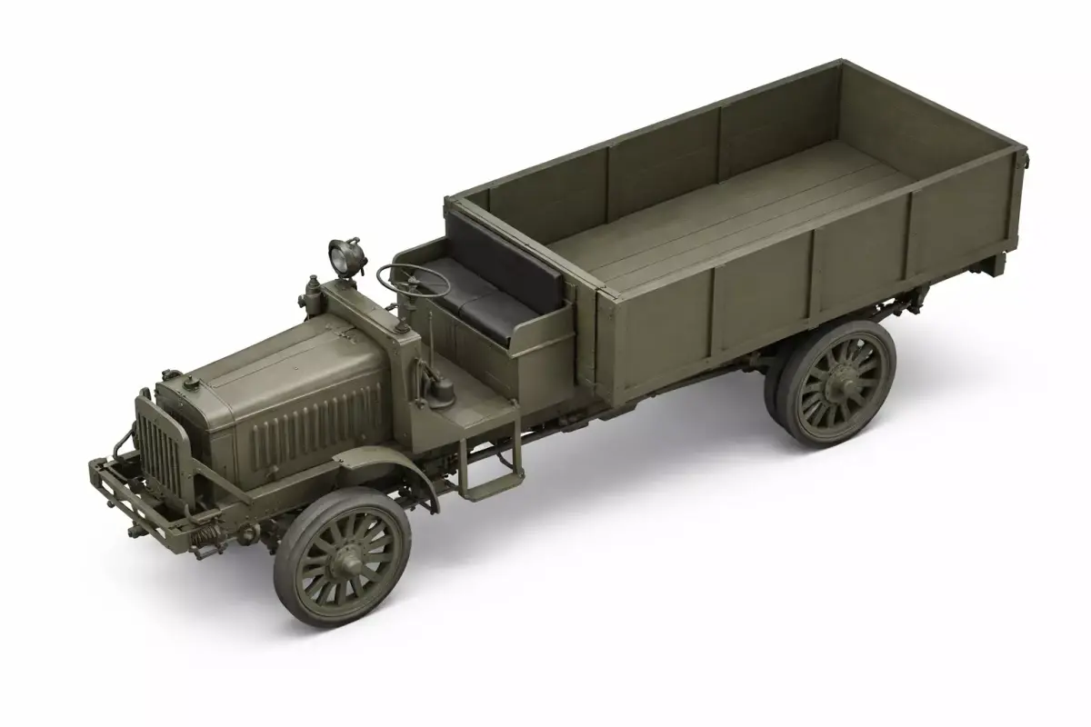 1910s Vintage Military Truck Classic Army Transport Vehicle 3D model