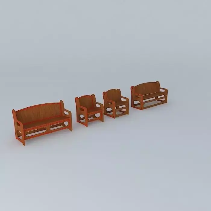 Chail camp bench Free 3D model