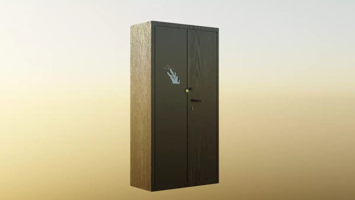 Almirah model Free low-poly 3D model