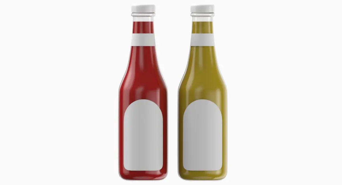 Ketchup And Mustard Condiments 3D model