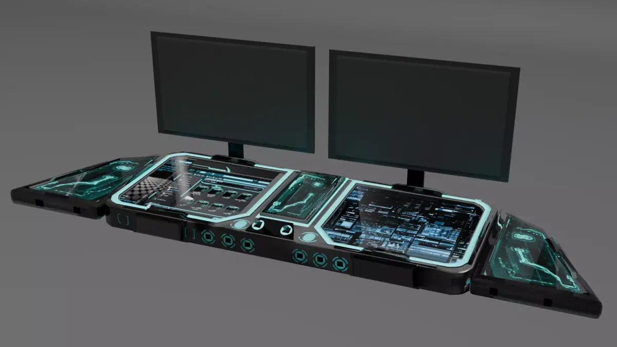 Sci fi Display Console 3D model