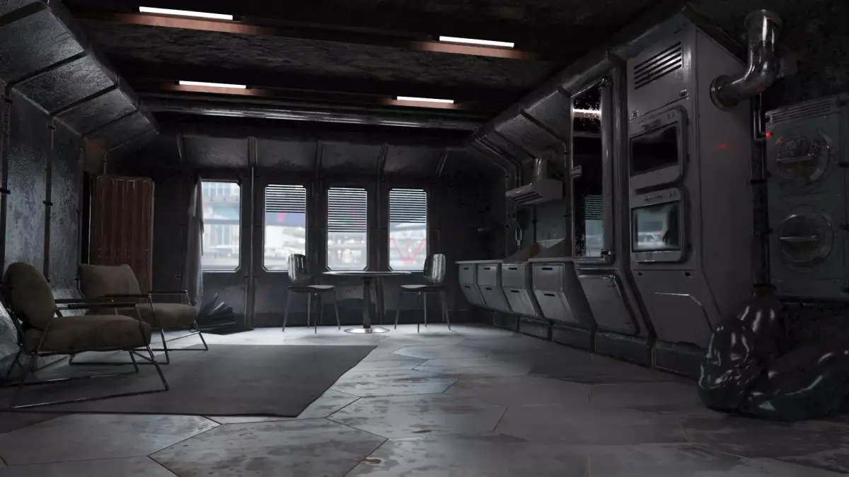Cyberpunk Apartment v8 Scene - Low Poly 3D model