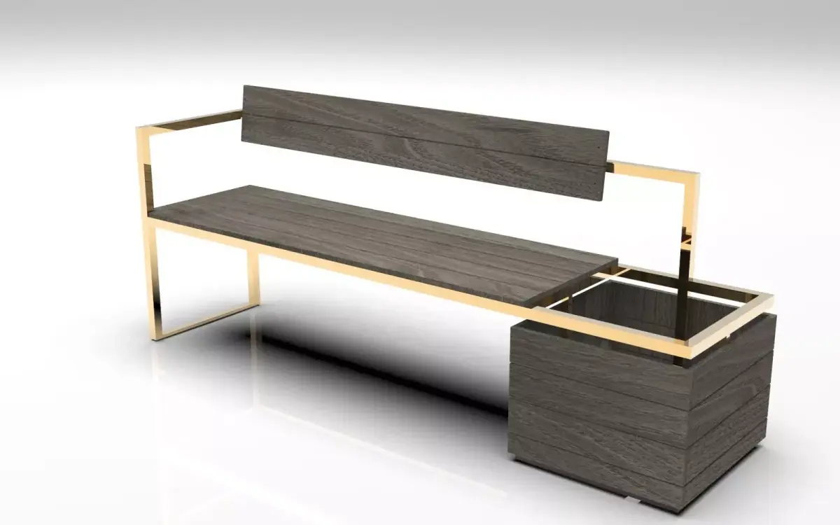 modern outdoor bench 3D model order