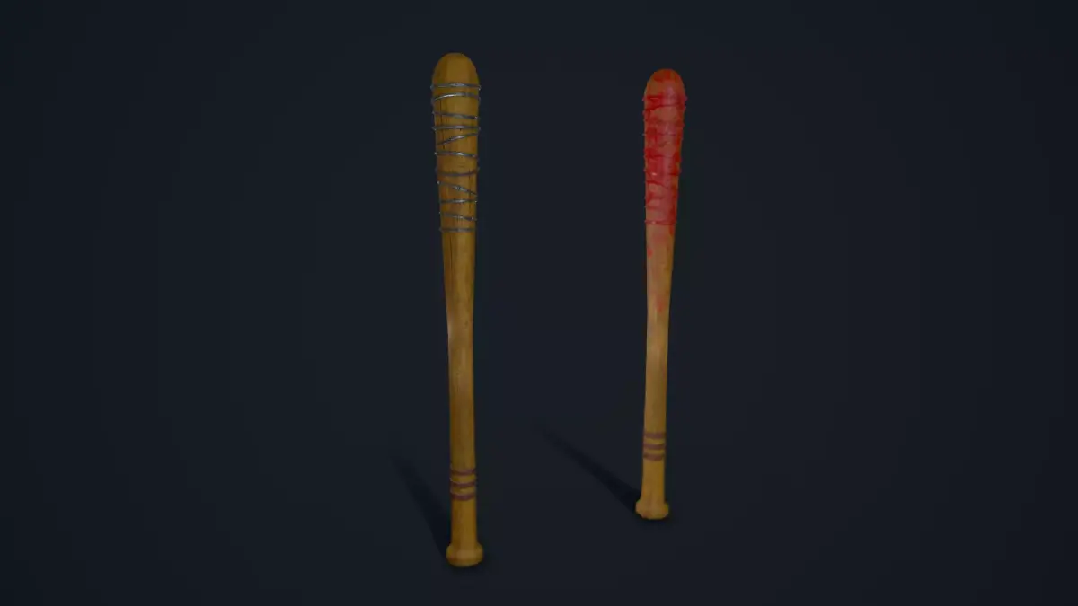 Barbed Wire Bat Low-poly 3D model