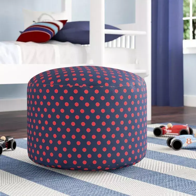 Aadil Upholstered Pouf Free 3D model