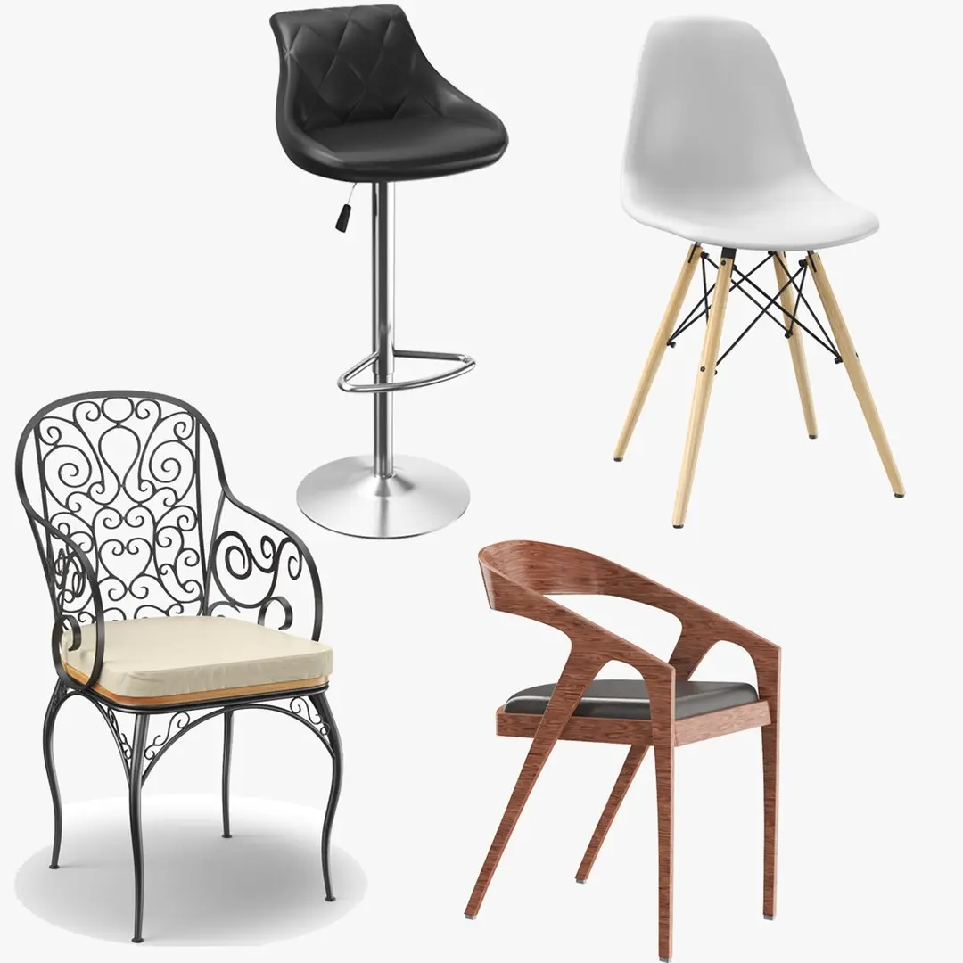 Four Café Chair 3D model