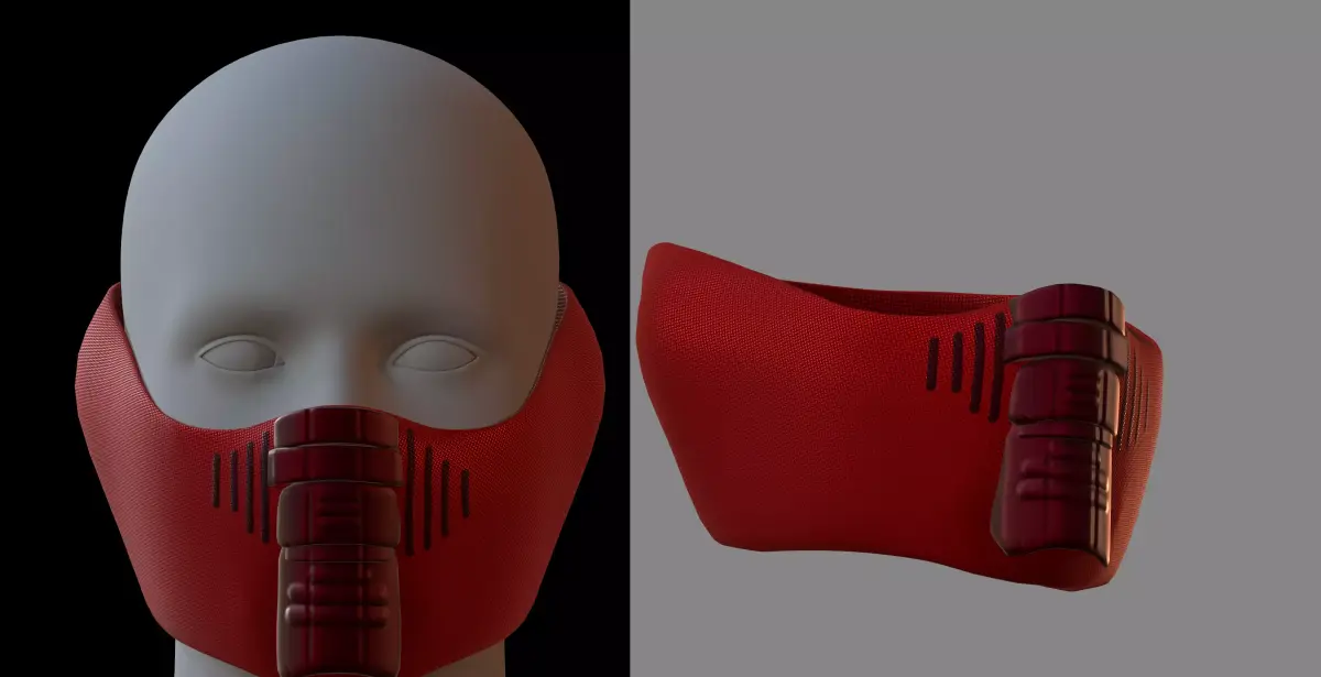 Gas mask helmet 3d model scifi Low-poly  Low-poly 3D model 570