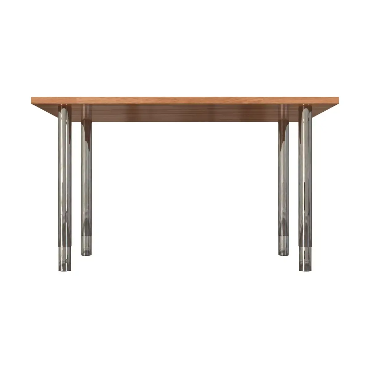 Gerton hickory kitchen table with stainless steel legs Free 3D model