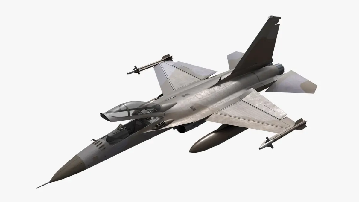 Combat Interceptor Fighter Jet Rigged 3D model purchase