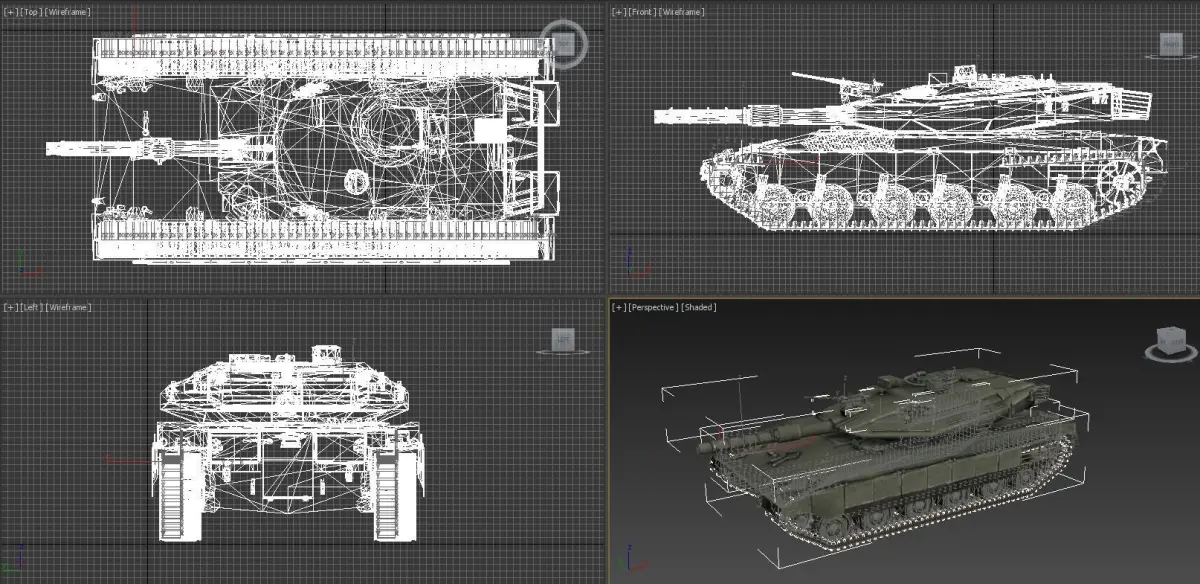simple tank Low-poly 3D model get