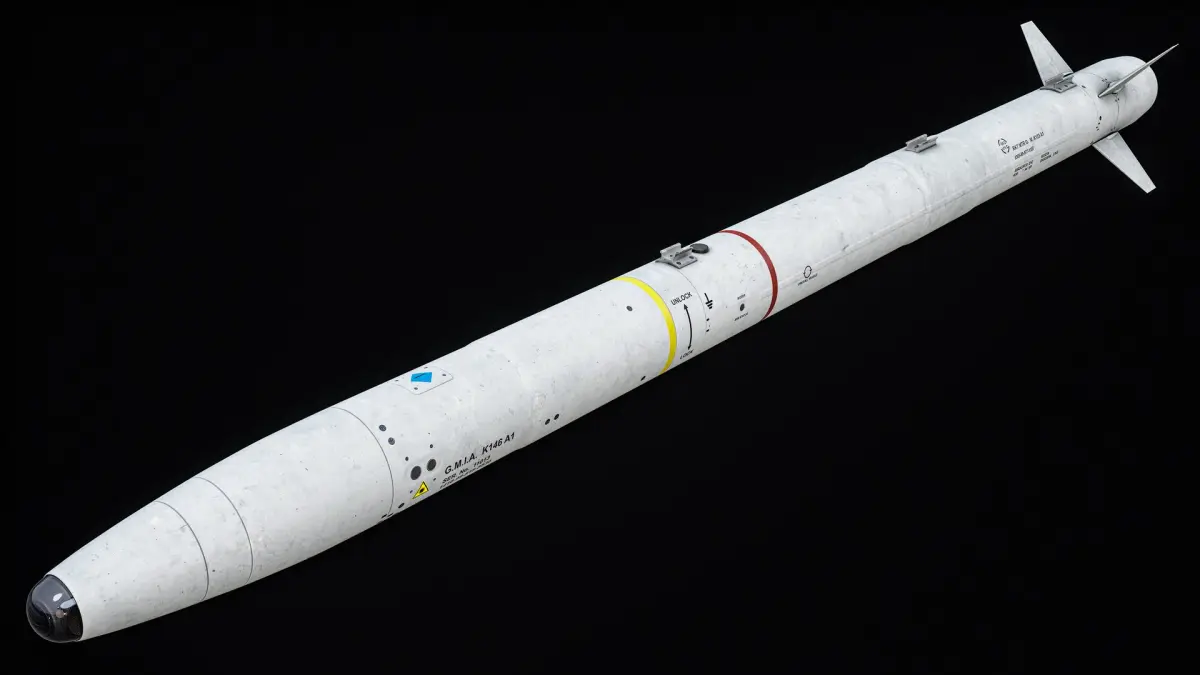 Aim-132 ASRAAM Missile PBR 3D model
