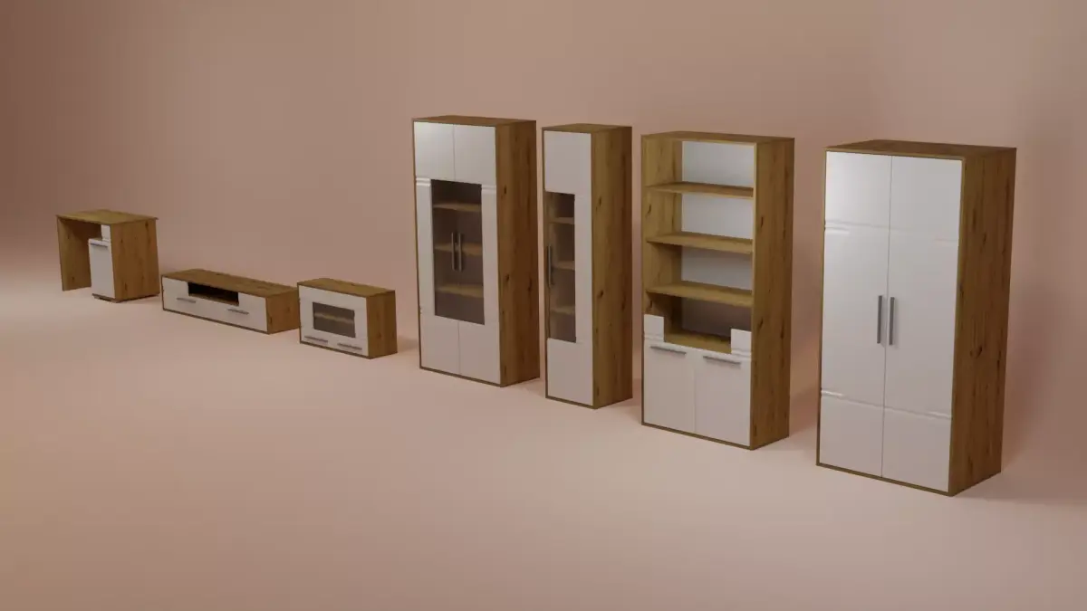 A set of furniture for your ideas and projects 3D model