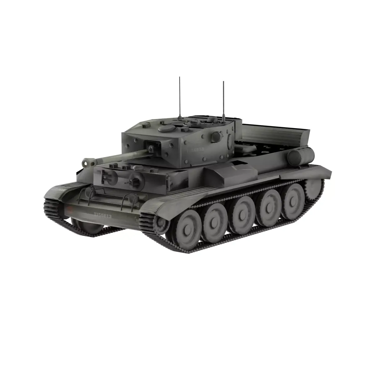 Cromwell  British medium cruiser tank Low-poly 3D model