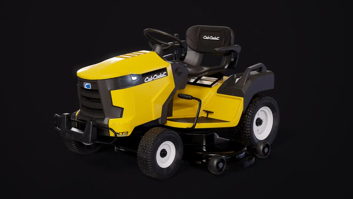Riding Lawn Mower Tractor PBR 3D model