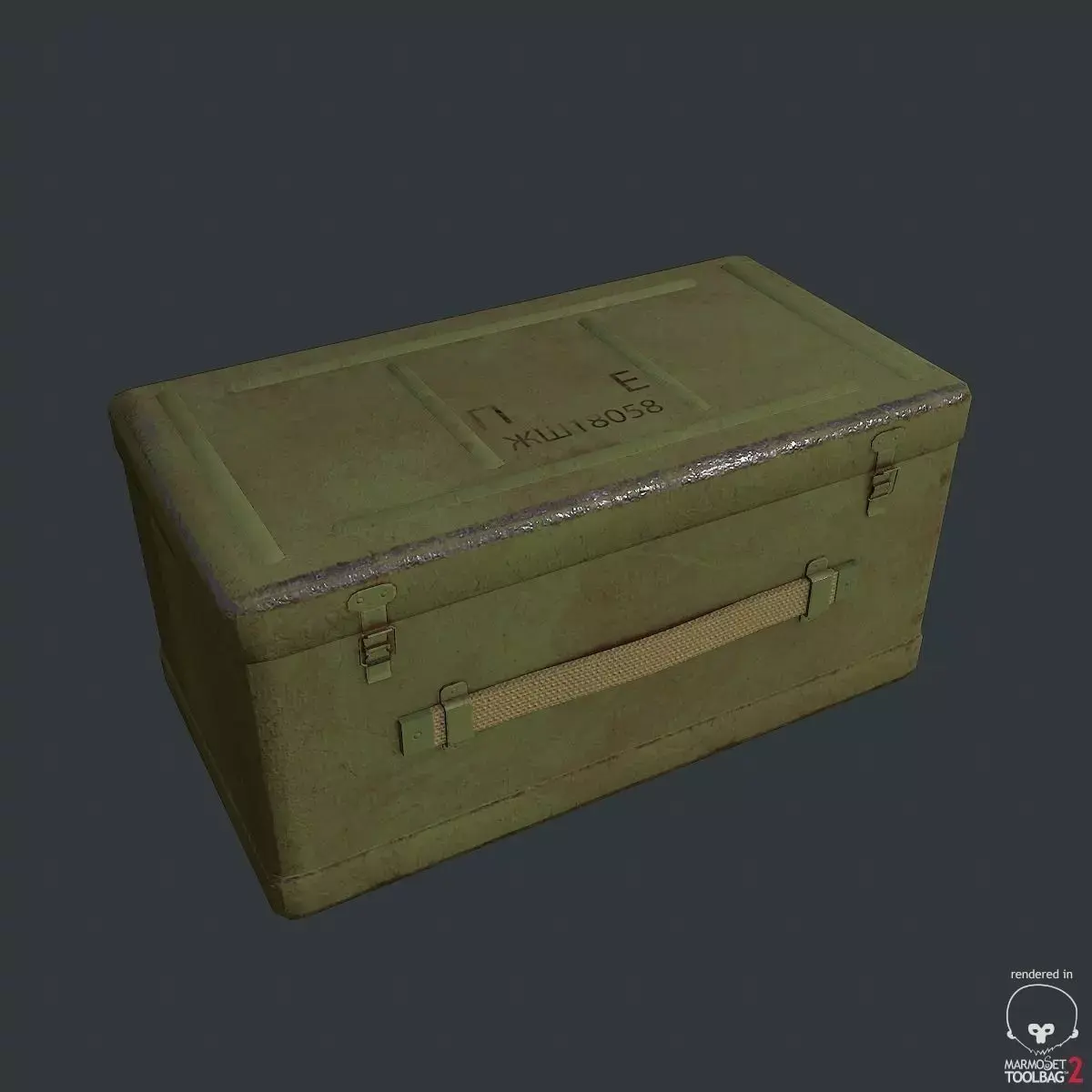Military Box 3D model Low-poly 3D model