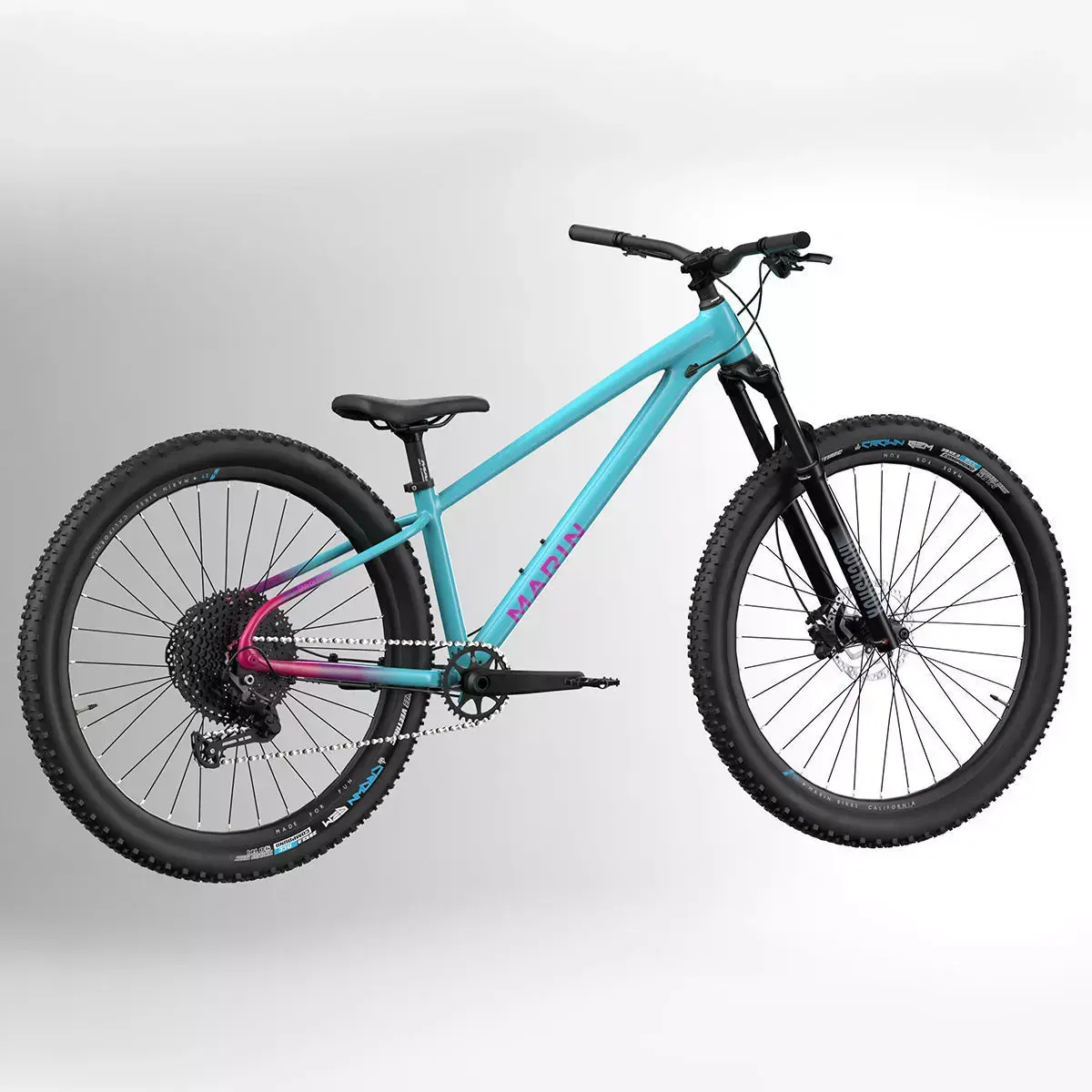 MTB hardtail BluePurple Low-poly 3D model