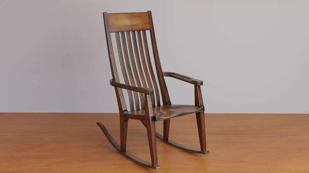 Rocking Chair Low-poly 3D model get
