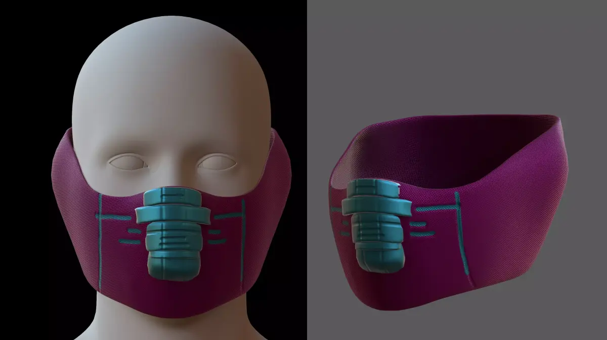 Gas mask helmet 3d model scifi Low-poly  Low-poly 3D model 567
