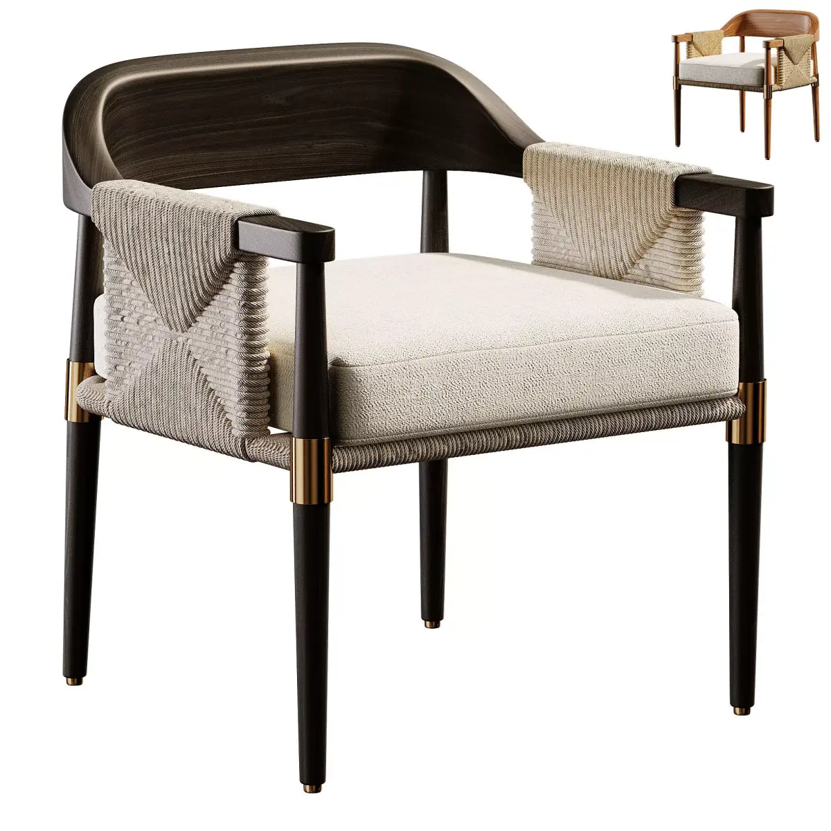 Arteriors Estes Outdoor Dining Chair 3D model