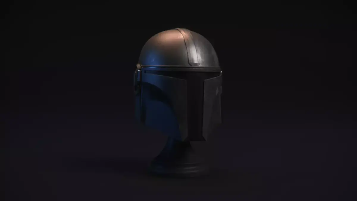 The Mandalorian - bounty hunter - Head Trophy - printable  3D print model