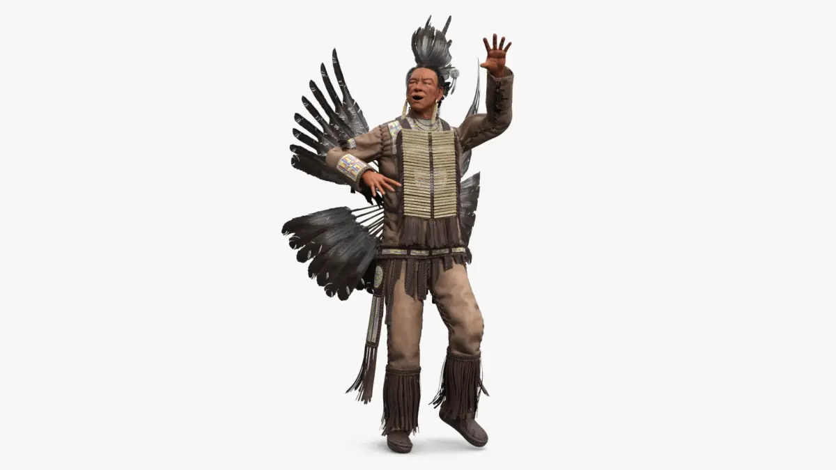 American Indian Rigged 3D model