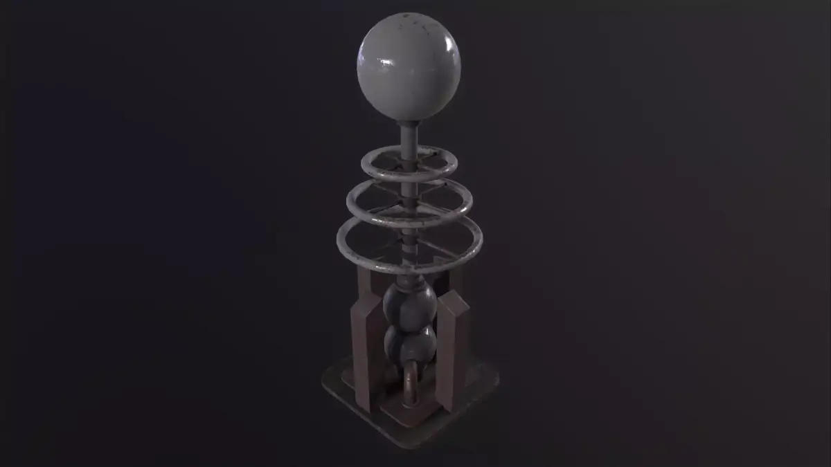 Tesla Coil Tower 3D Model Low-poly 3D model