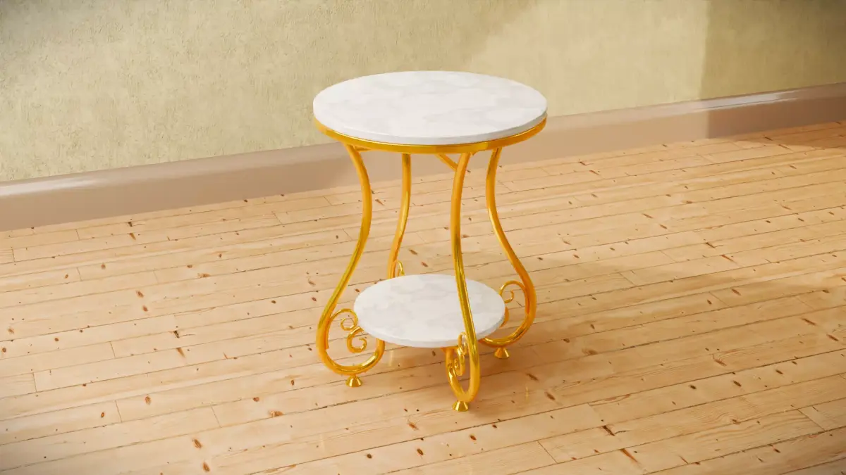 Realistic Round Coffee Table Free 3D model