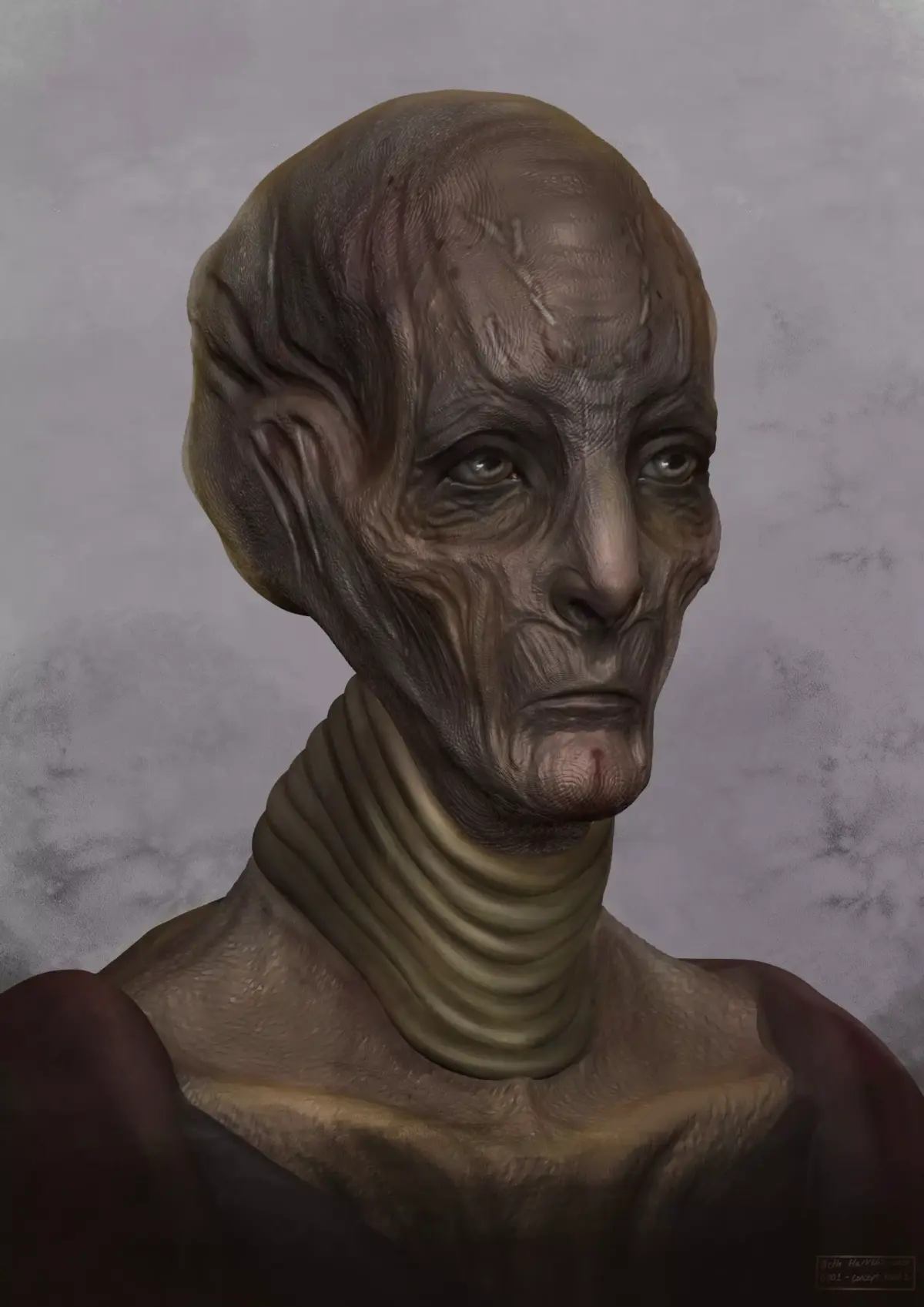 Sci Fi Creature Bust 3D print model purchase
