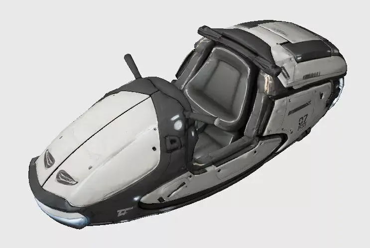 Sci-Fi HoverBike Low-poly 3D model purchase