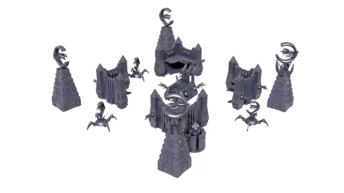 Eternal dynasty tomb worlds terrain set A with over 50 files 3D print model purchase