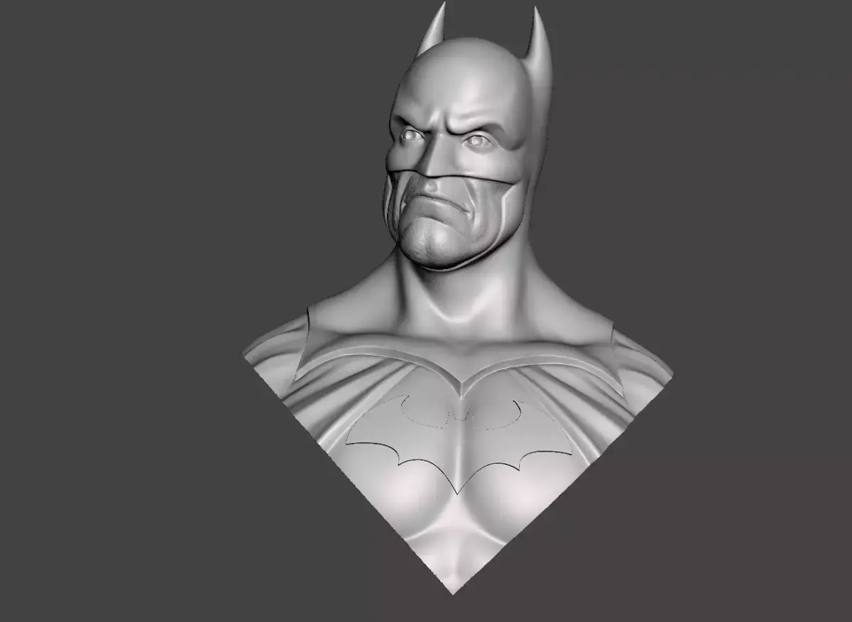 Batman bust 3d model with base for 3d printing  3D print model