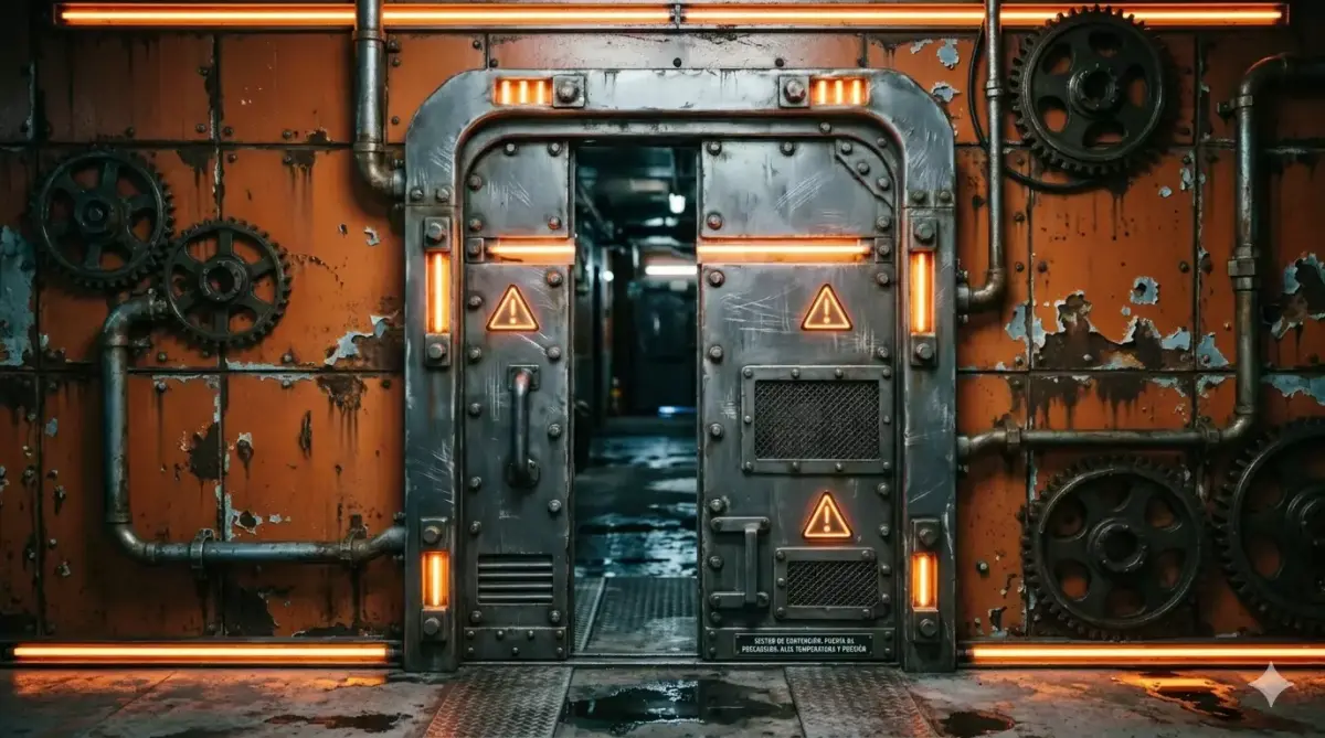 Sci-Fi Industrial Door  Low-poly 3D model