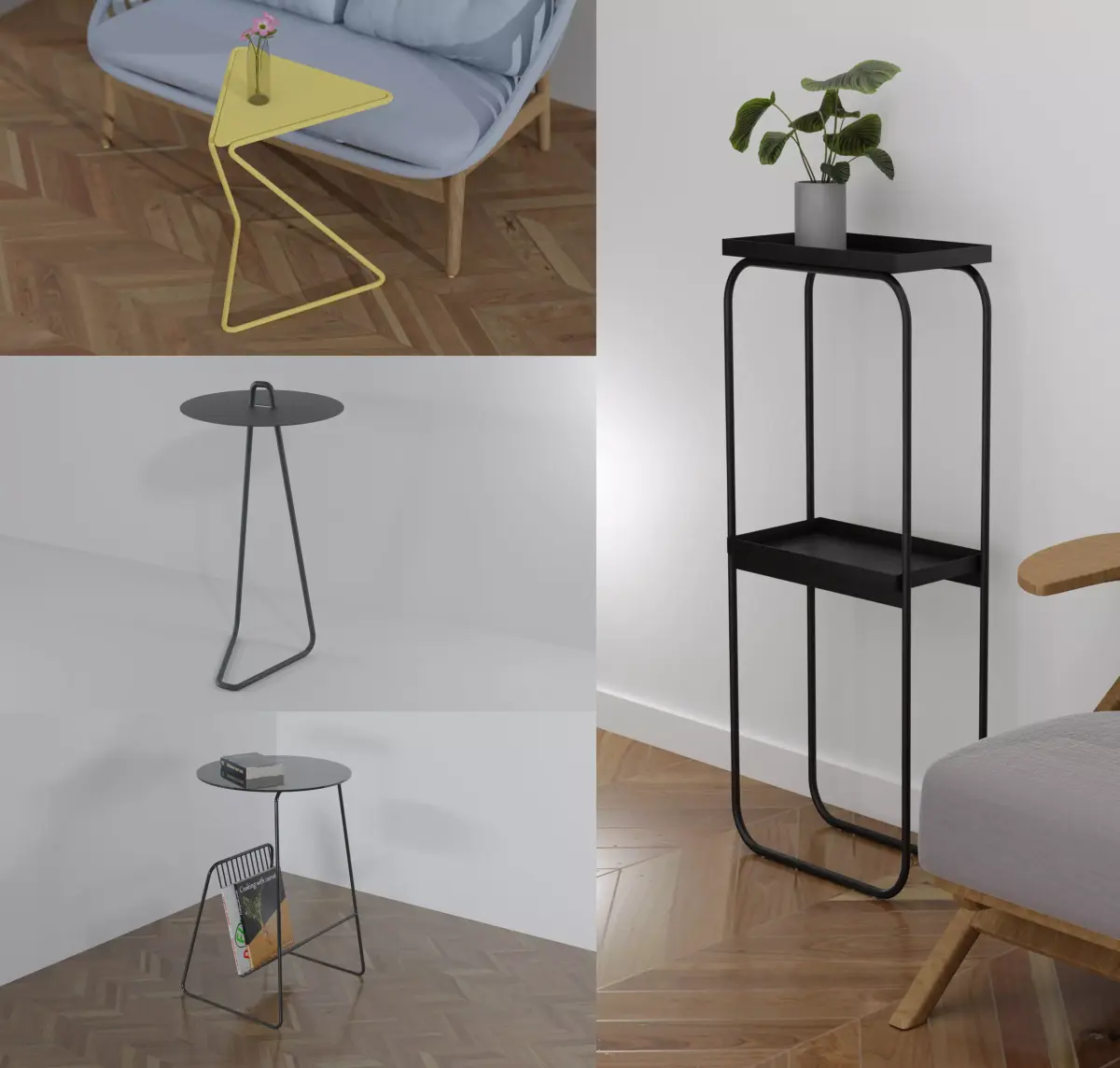 pack of minimalist furniture  Free 3D model