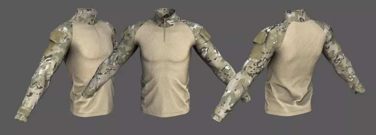 Tactical Military Assault Combat Shirt Low-poly 3D model