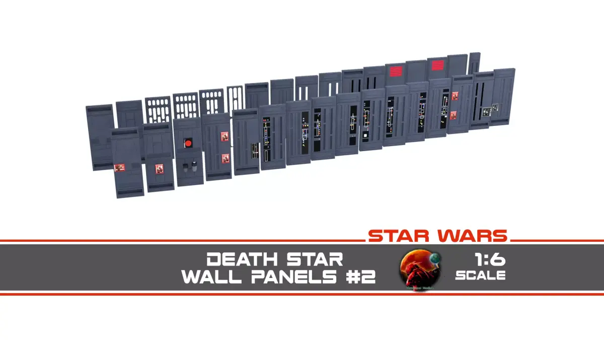 Death Star Wall Panel - 2 - 1-6 scale Hottoys 3D Model Pack purchase