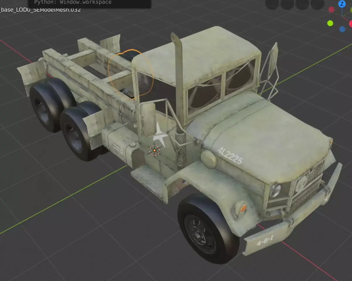 head truck Low-poly 3D model