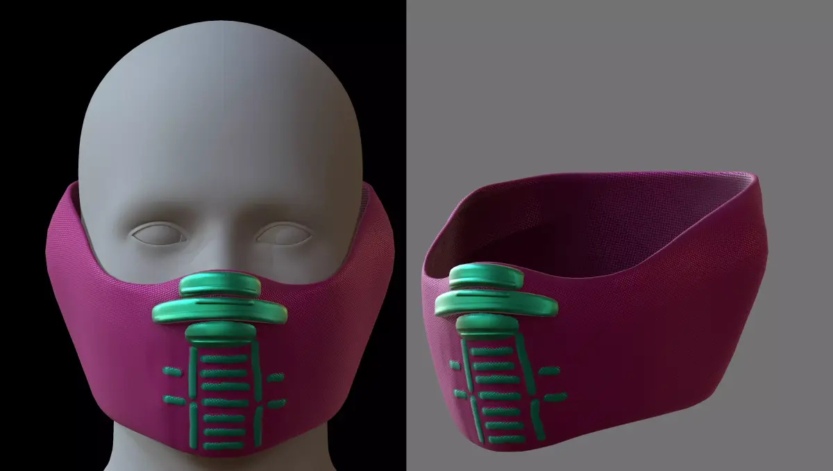 Gas mask helmet 3d model scifi Low-poly  Low-poly 3D model 535