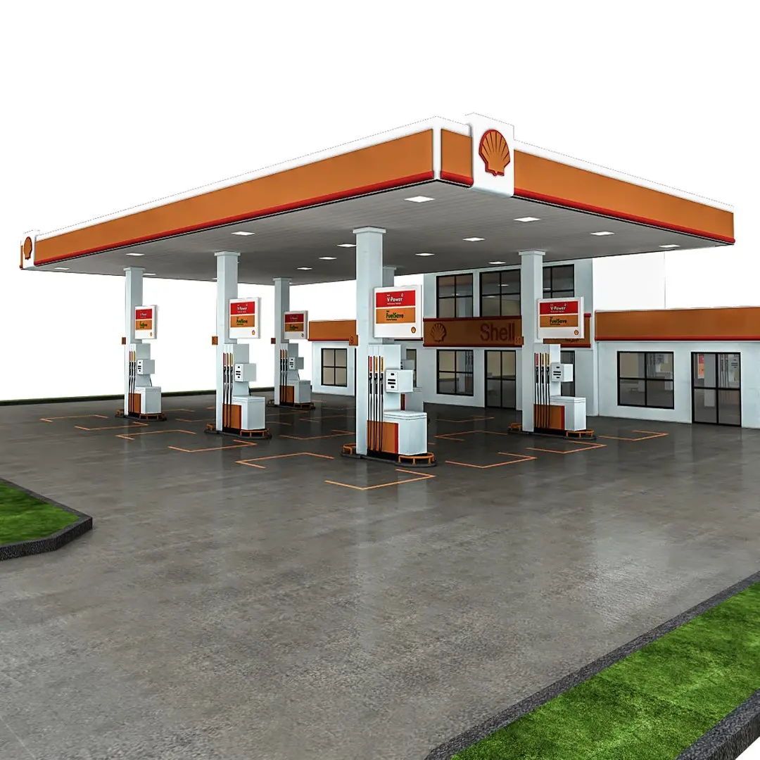 3D Gas Station 3D model