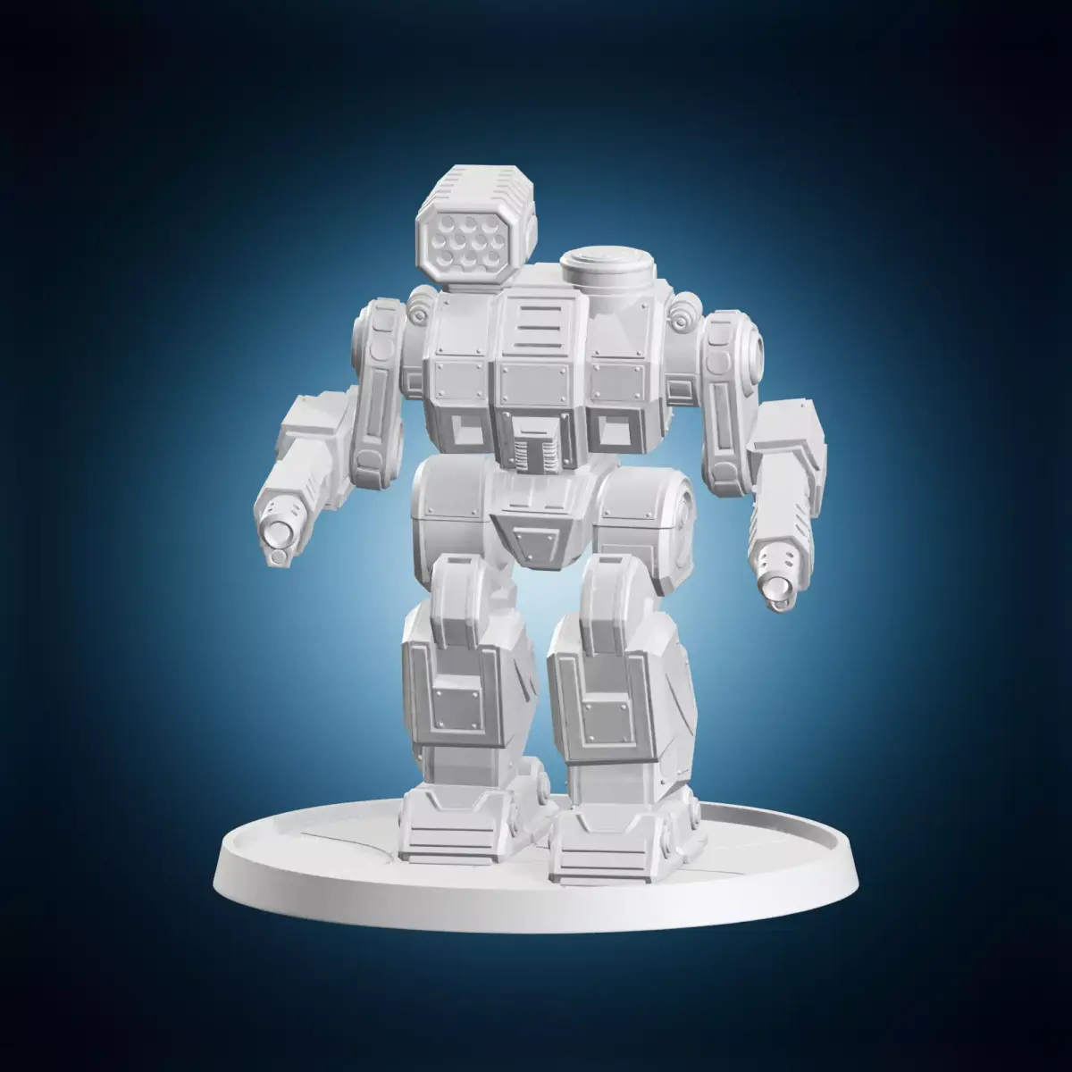 Bipedal Combat Robot Missile Pod Miniature 3D print model