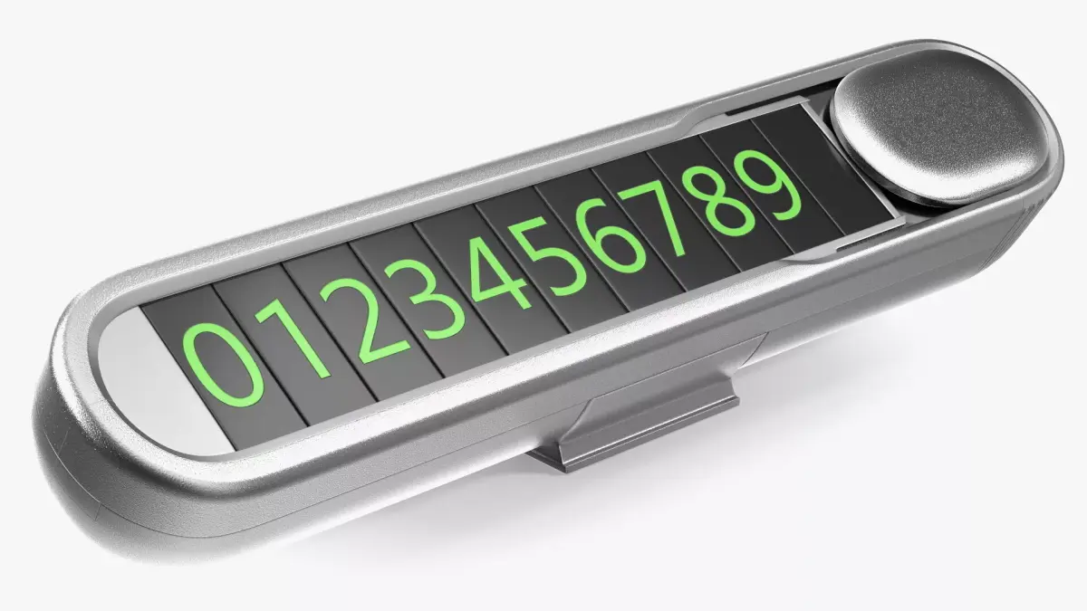 Temporary Car Parking Phone Number Plate 3D model