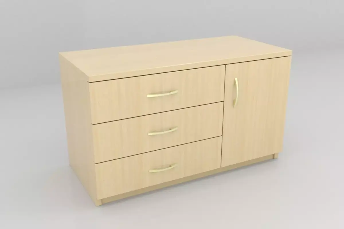 Chest of drawers Free low-poly 3D model