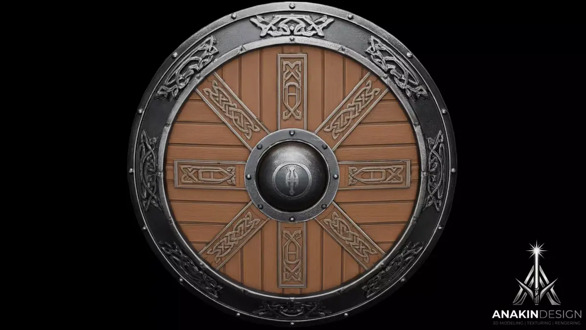 Shield 3D Model Low-poly 3D model purchase