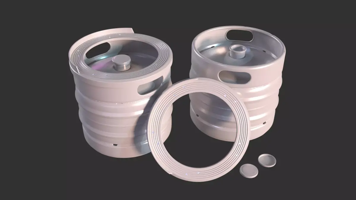 Small Beer Keg 3d Model -- High Poly 3D model Free 3D model