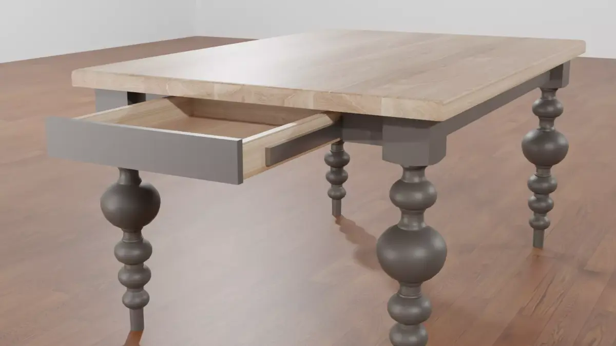 The 1517 Extension Dining Table by Path Design Free 3D model