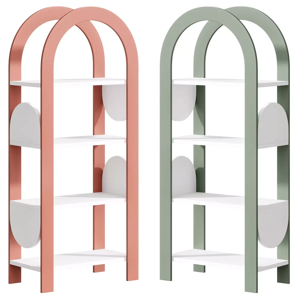 Devi Rack With Shelves Made Of MDF Free low-poly 3D model