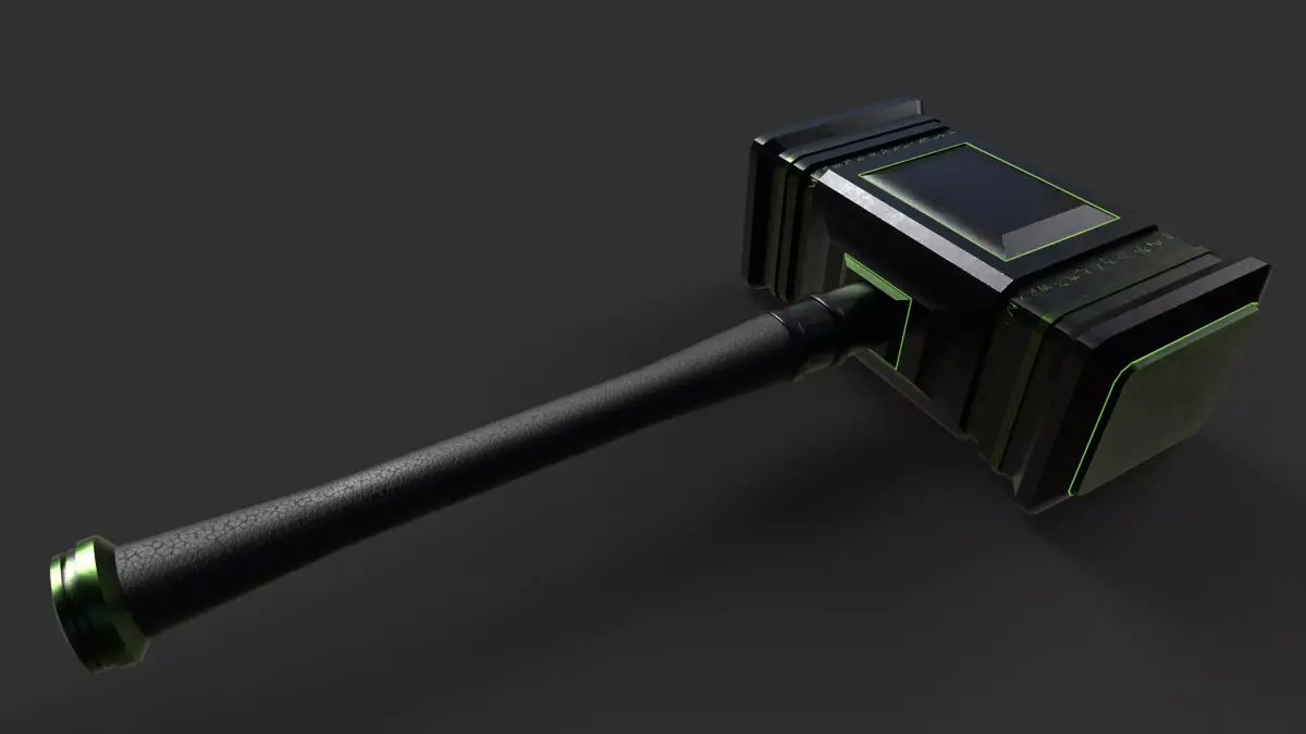 Game Ready necrotic hammer Low-poly 3D model